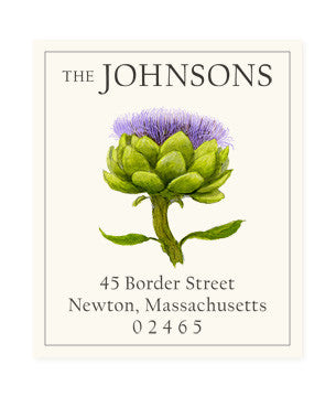 Artichoke Flower - Return Address Labels