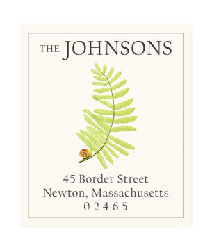 Fern And Snail - Return Address Labels