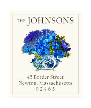 China Blue - Return Address Labels