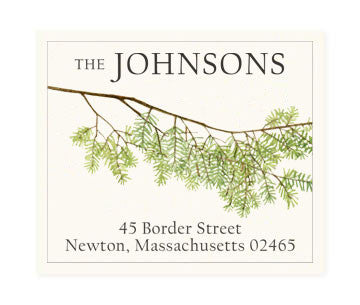 Evergreen Bough - Return Address Labels