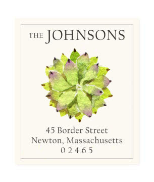 Succulent Rosette - Return Address Labels