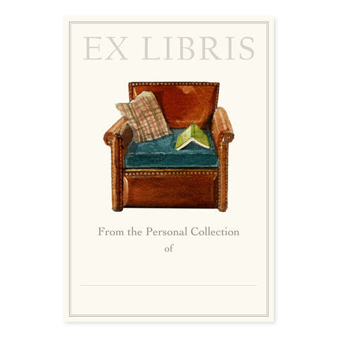 Reading Chair - Large Bookplates