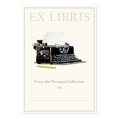 Vintage Typewriter - Large Bookplates