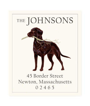 Chocolate Lab - Return Address Labels