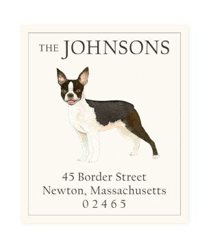 Boston Terrier - Return Address Labels