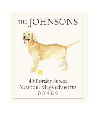 Yellow Lab - Return Address Labels