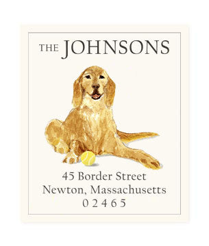 Golden Retriever Fetch - Return Address Labels
