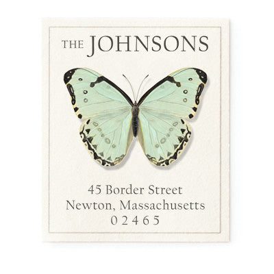 Mint Butterfly - Return Address Labels