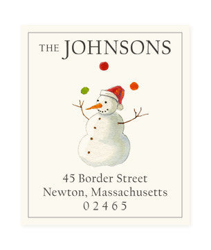 Gifted Snowman - Return Address Labels