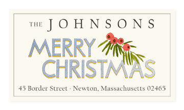 Christmas Greetings - Panoramic Return Address Labels