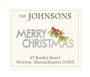 Christmas Greetings - Return Address Labels