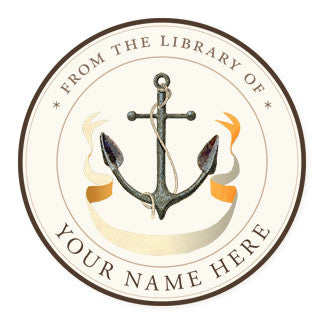 Anchor with Banner - Ex Libris Medallions