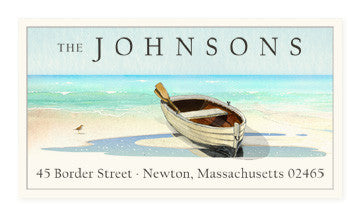 Resting Dinghy - Panoramic Return Address Labels