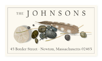 Feather and Stone - Panoramic Return Address Labels