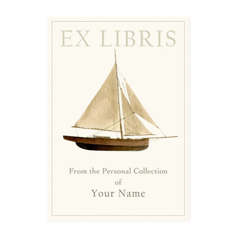 Wooden Sailboat - Bookplates