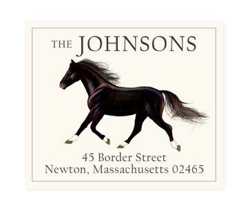 Black Stallion - Return Address Labels