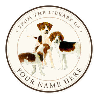Three Beagles - Ex Libris Medallions