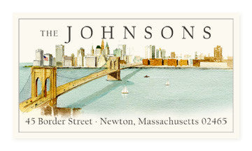 Brooklyn Bridge - Panoramic Return Address Labels