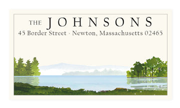 By the Lake - Panoramic Return Address Labels
