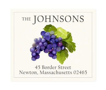 Grapes Noir - Return Address Labels
