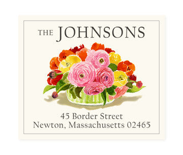 Flower Bowl - Return Address Labels