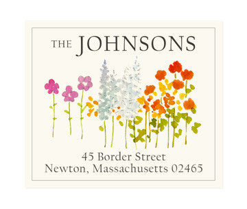 Meadow Flowers - Return Address Labels