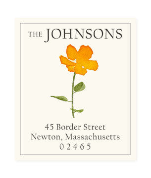 Orange Petals - Return Address Labels