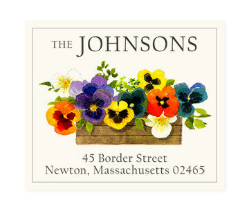 Pansy Box - Return Address Labels