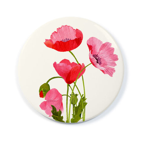 Pink Poppies - Pocket Mirror