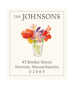 Purple and Red - Return Address Labels