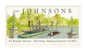 Swan Boat - Panoramic Return Address Labels