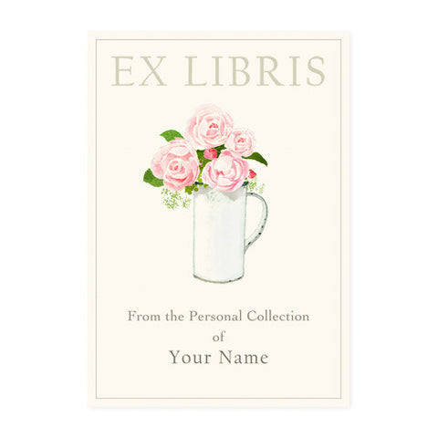 Roses in White Pitcher - Bookplates