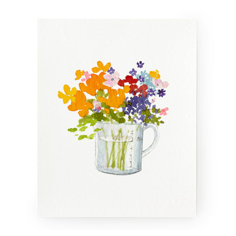 Flowers in Measuring Cup