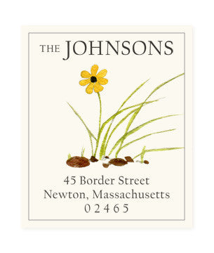 Yellow Flower - Return Address Labels