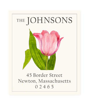 Pink Tulip - Return Address Labels