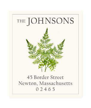 Fern Sprigs - Return Address Labels