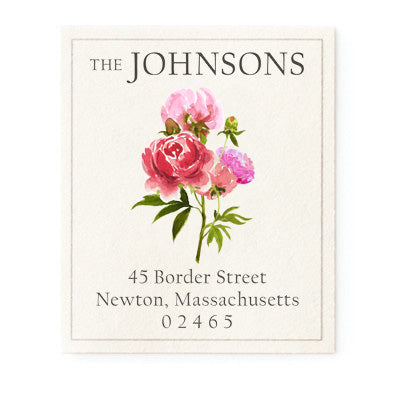Peony Blossoms - Return Address Labels