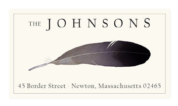 Bald Eagle Feather - Panoramic Return Address Labels