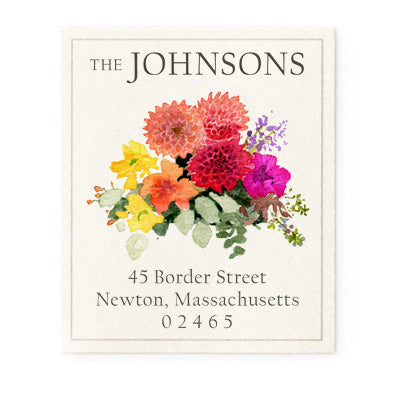 Dahlias - Return Address Labels