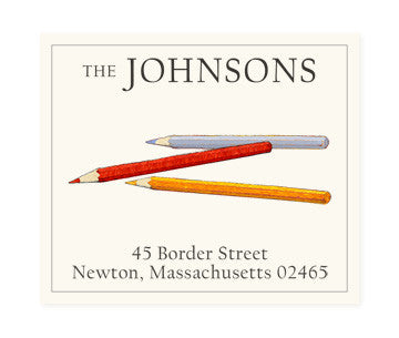 Colored Pencils - Return Address Labels