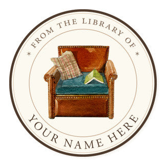 Reading Chair - Ex Libris Medallions