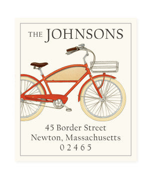 Red Bicycle - Return Address Labels