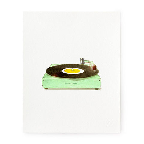 Retro Record Player - Art Print