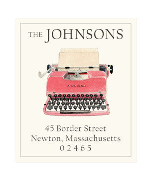 Retro Typewriter - Return Address Labels