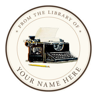 Vintage Typewriter - Ex Libris Medallions