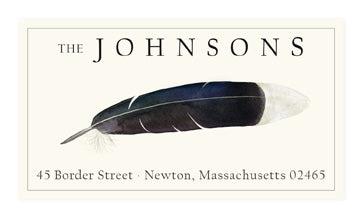 White-tipped Feather - Panoramic Return Address Labels