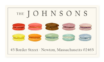 Rainbow Macarons - Panoramic Return Address Labels