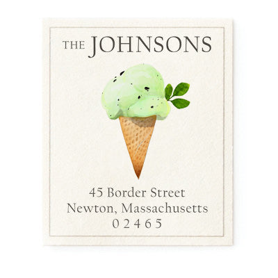 Mint Chocolate Chip - Return Address Labels
