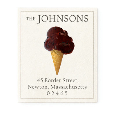 Chocolate Ice Cream - Return Address Labels