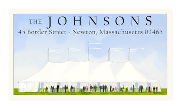 Tent Party - Panoramic Return Address Labels